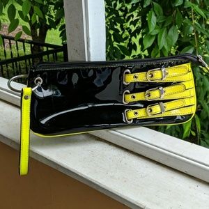 Punk Black Patent Leather Clutch